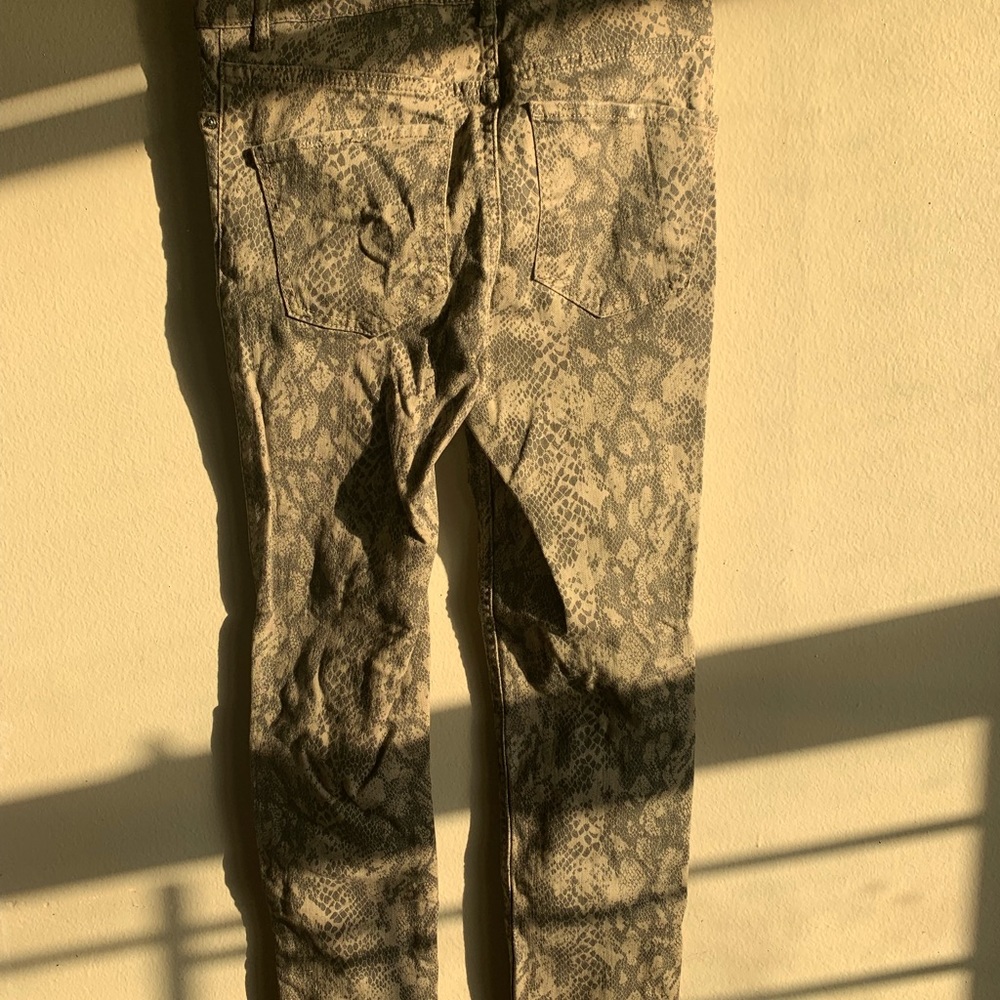 Snakeprint denim